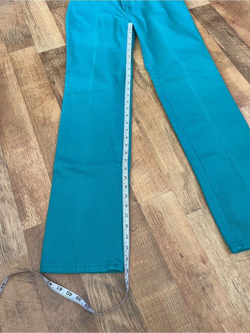 Wrangler Women’s Teal Flare Jeans vintage made in USA - Picture 8 of 13